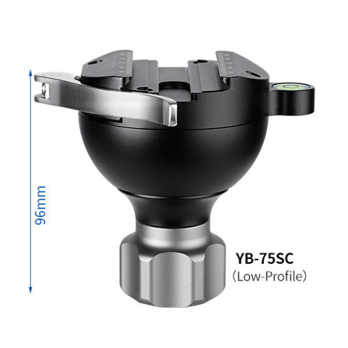 Půlkulový nivelační adaptér s rychloupínací svorkou Leofoto 75mm (S)