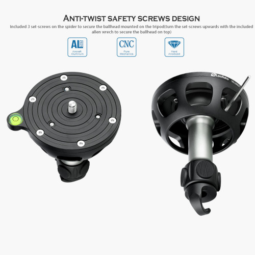 Půlkulový nivelační adaptér Leofoto 100mm (L)