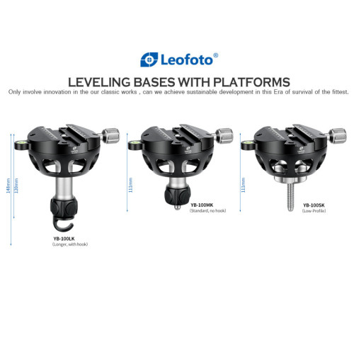 Půlkulový nivelační adaptér se šroubovací svorkou Leofoto 100mm (L)